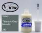 Preview: Volvo, Titanium Gray Metallic, 347: 20ml Lackstift, von ATW Autoteile West.